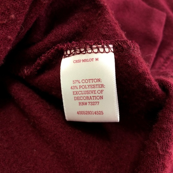 SO perfect sweatshirt pullover color block varsity stripe burgundy maroon top M - Picture 8 of 9